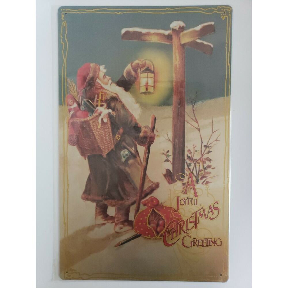 Joyful Christmas 16 x10‎ Ohio Wholesale Inc.Rustic Retro Metal Signs Toys 44619